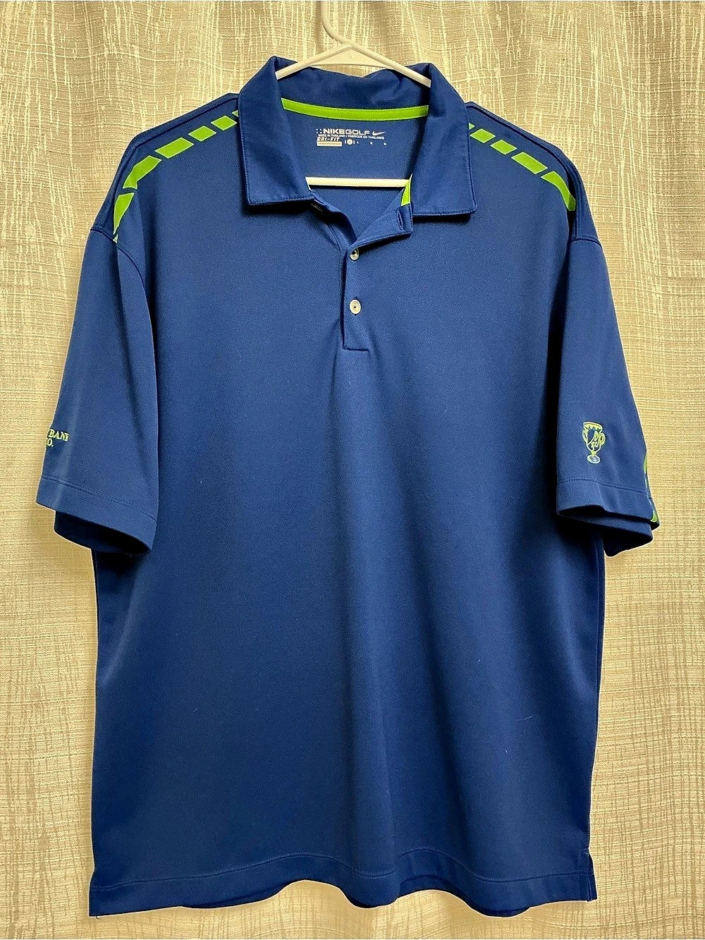 Nike Men's Blue & Green Polo Size Large Like New